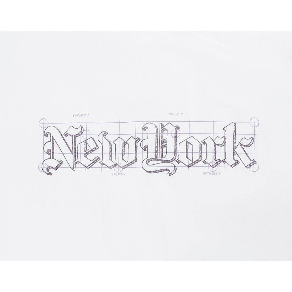 New Era Wordmark ODE TO NY White Oversized Short Sleeve T-Shirt