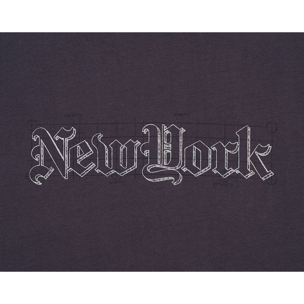 New Era Wordmark ODE TO NY Graphite Oversized Short Sleeve T-Shirt