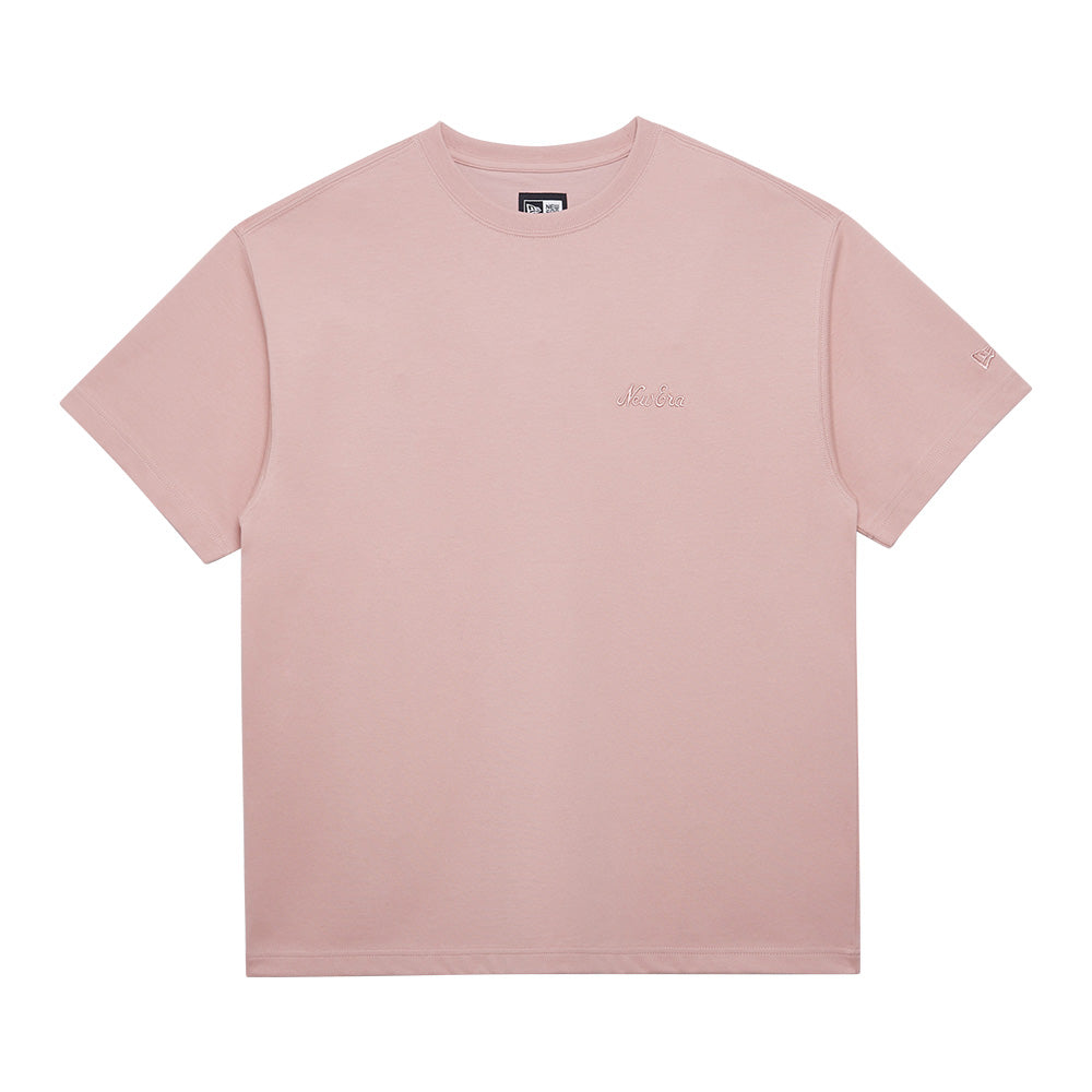 New Era Script Essential Pink Short Sleeve Knit T-Shirt