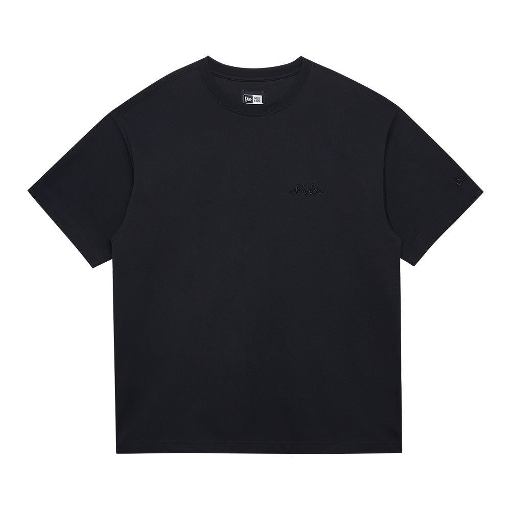 New Era Script Essential Black Short Sleeve Knit T-Shirt