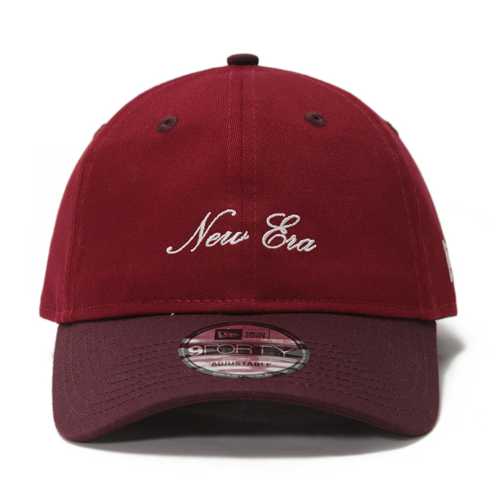 New Era Script Seasonal Core Cardinal on Maroon 9FORTY Unstructured Adjustable Cap