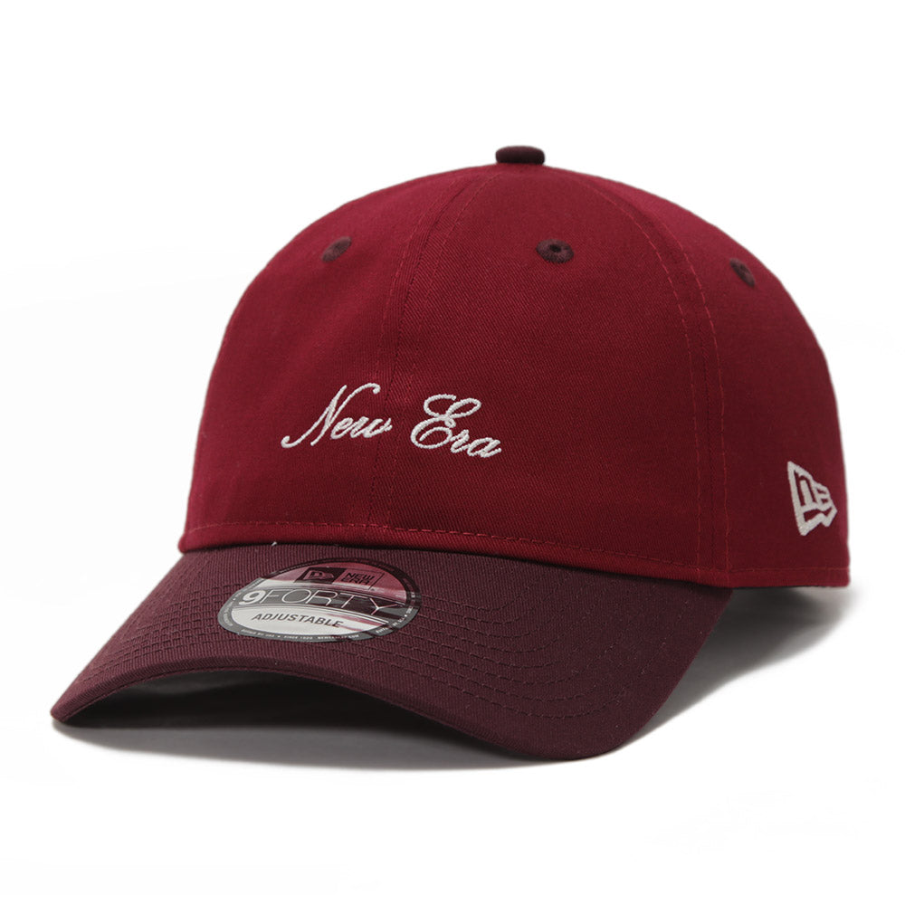 New Era Script Seasonal Core Cardinal on Maroon 9FORTY Unstructured Adjustable Cap