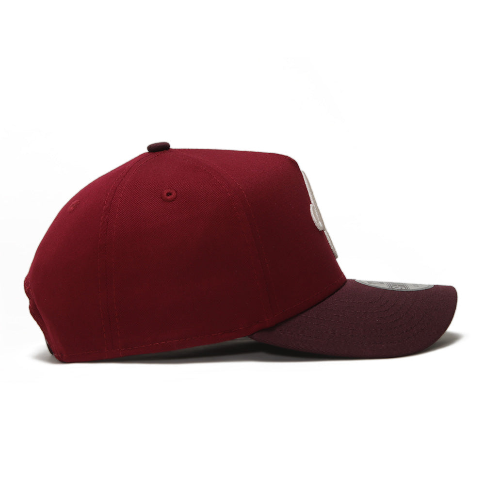 New Era Script Seasonal Core Carinal on Maroon 9FORTY A-Frame Snapback Cap