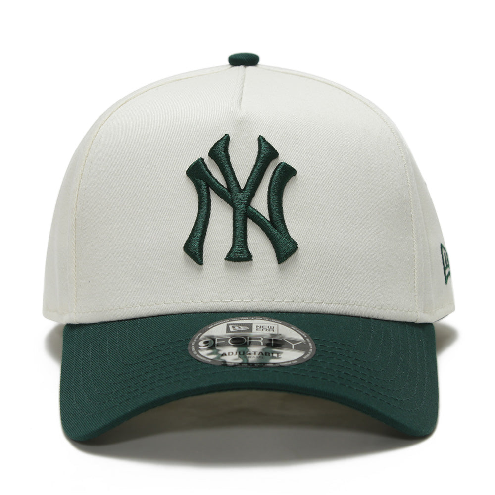 New York Yankees MLB Seasonal Core Chrome White on Dark Green 9FORTY A-Frame Snapback Cap (PH Exclusive)