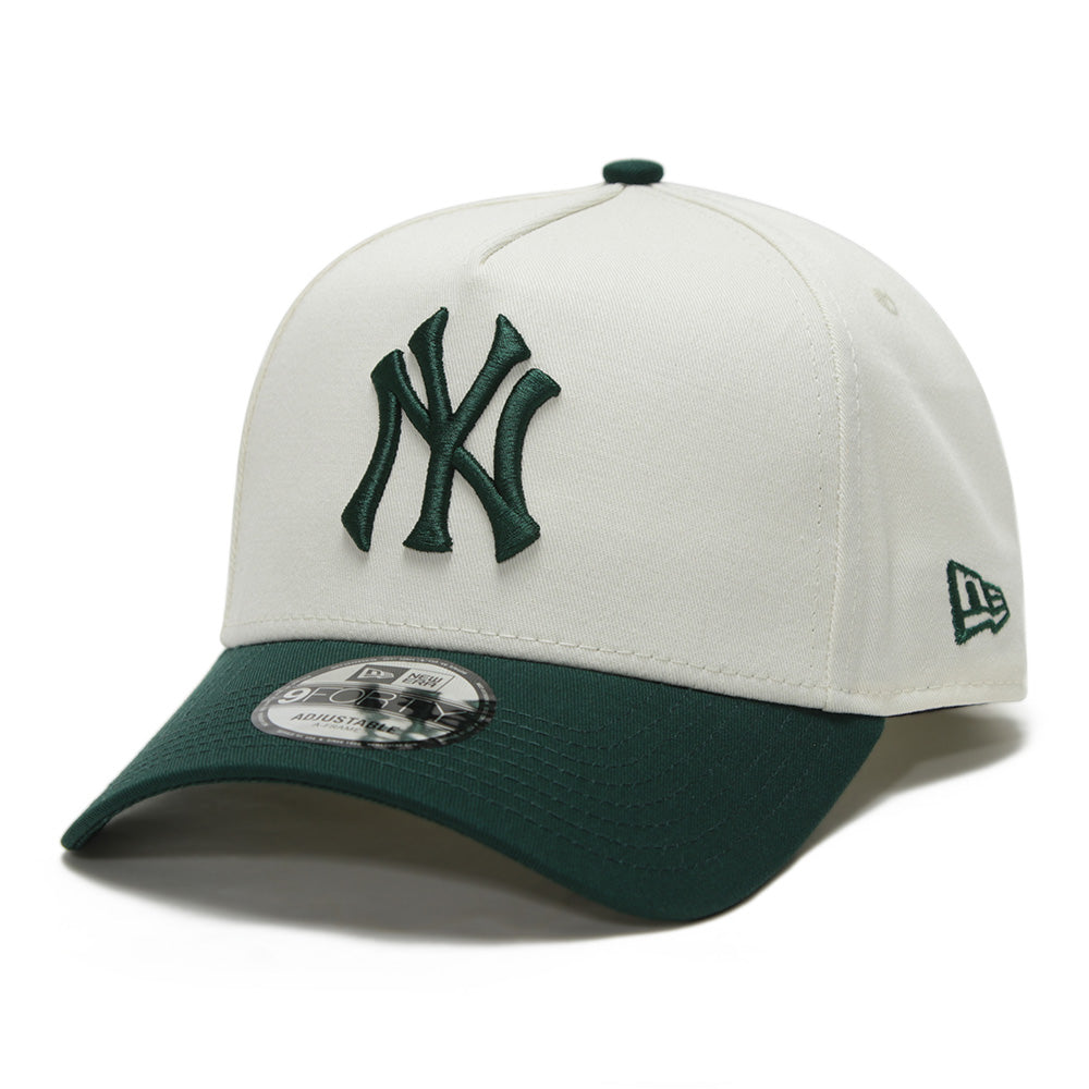 New York Yankees MLB Seasonal Core Chrome White on Dark Green 9FORTY A-Frame Snapback Cap (PH Exclusive)