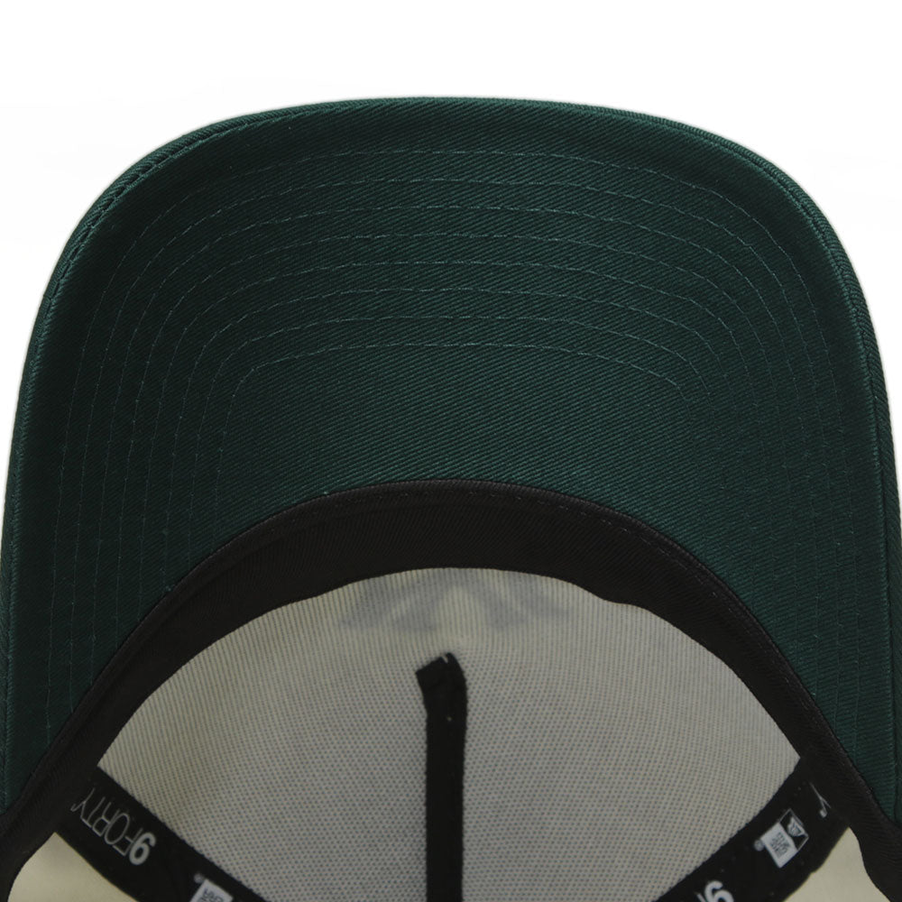 New York Yankees MLB Seasonal Core Chrome White on Dark Green 9FORTY A-Frame Snapback Cap (PH Exclusive)