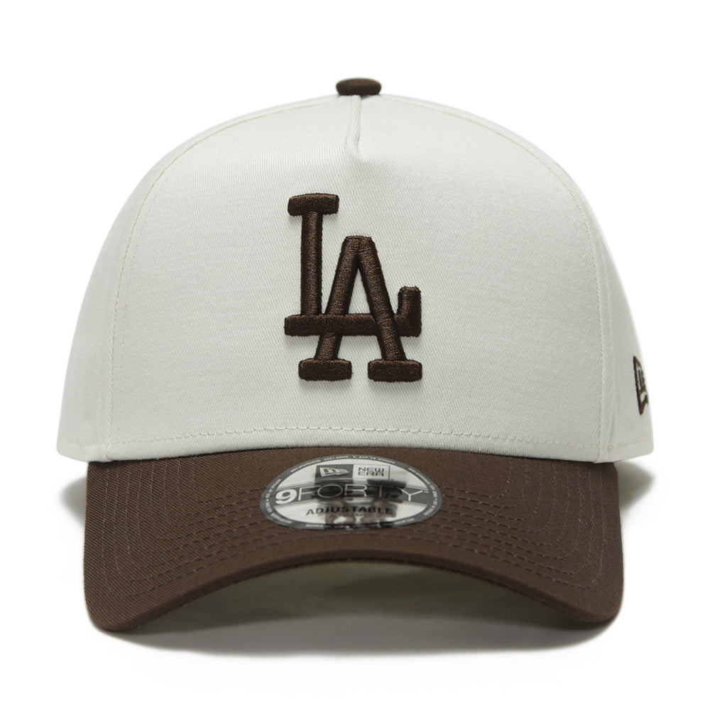 Los Angeles Dodgers MLB Seasonal Core Chrome white on Walnut 9FORTY A-Frame Snapback Cap (PH Exclusive)