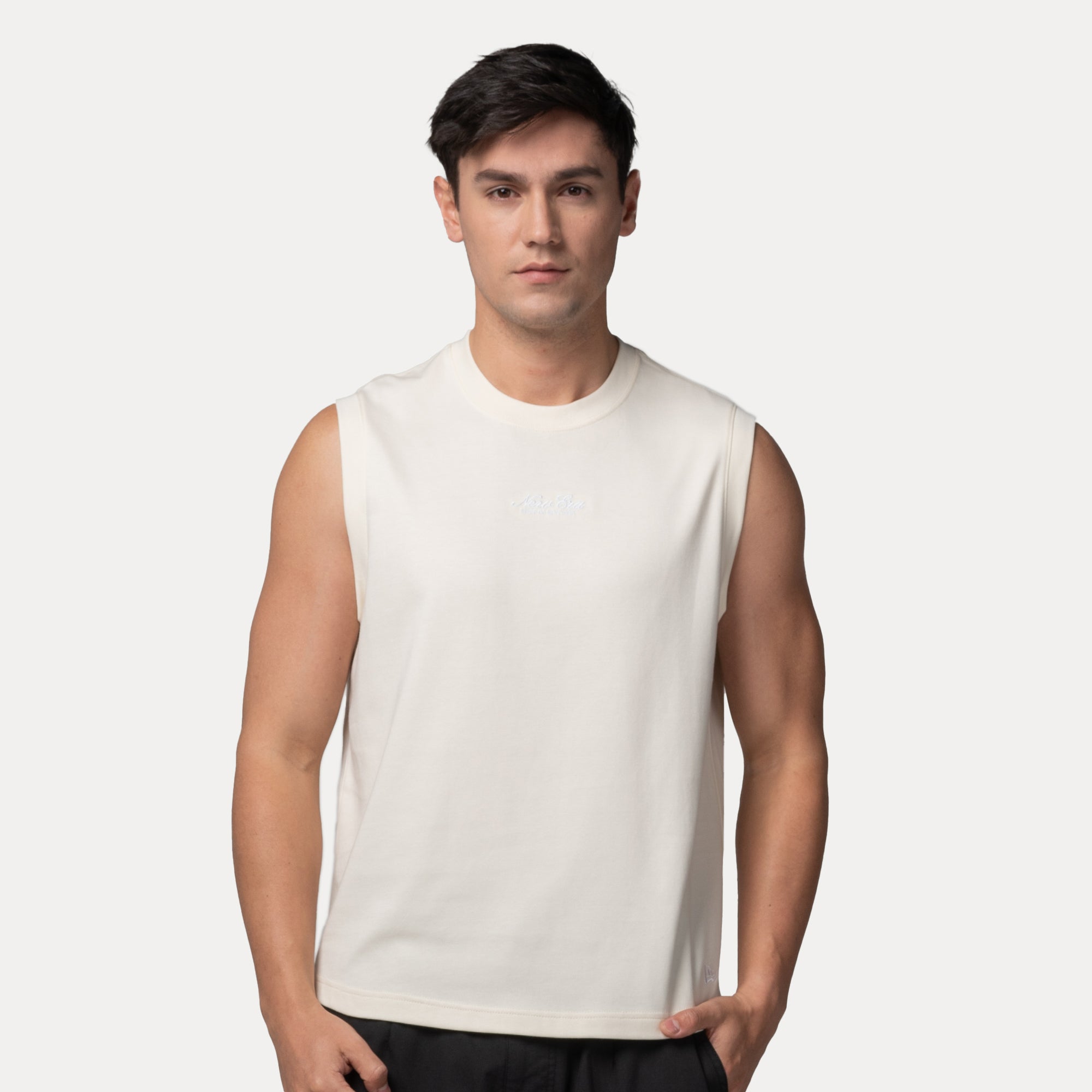 New Era Script Basic Chrome White Tank Top