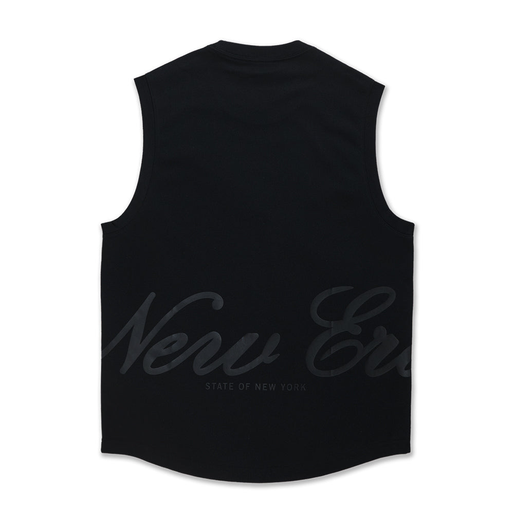 New Era Basic Script Black Tank Top