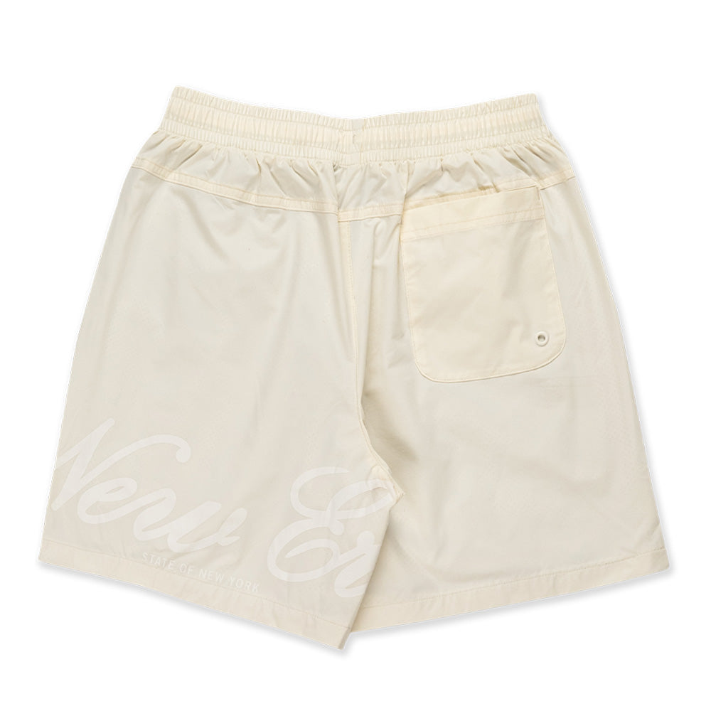 New Era Script Basic Chrome White Woven Shorts