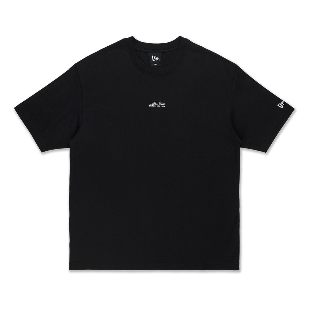 New Era Basic Script Black Oversized Short Sleeve T-Shirt