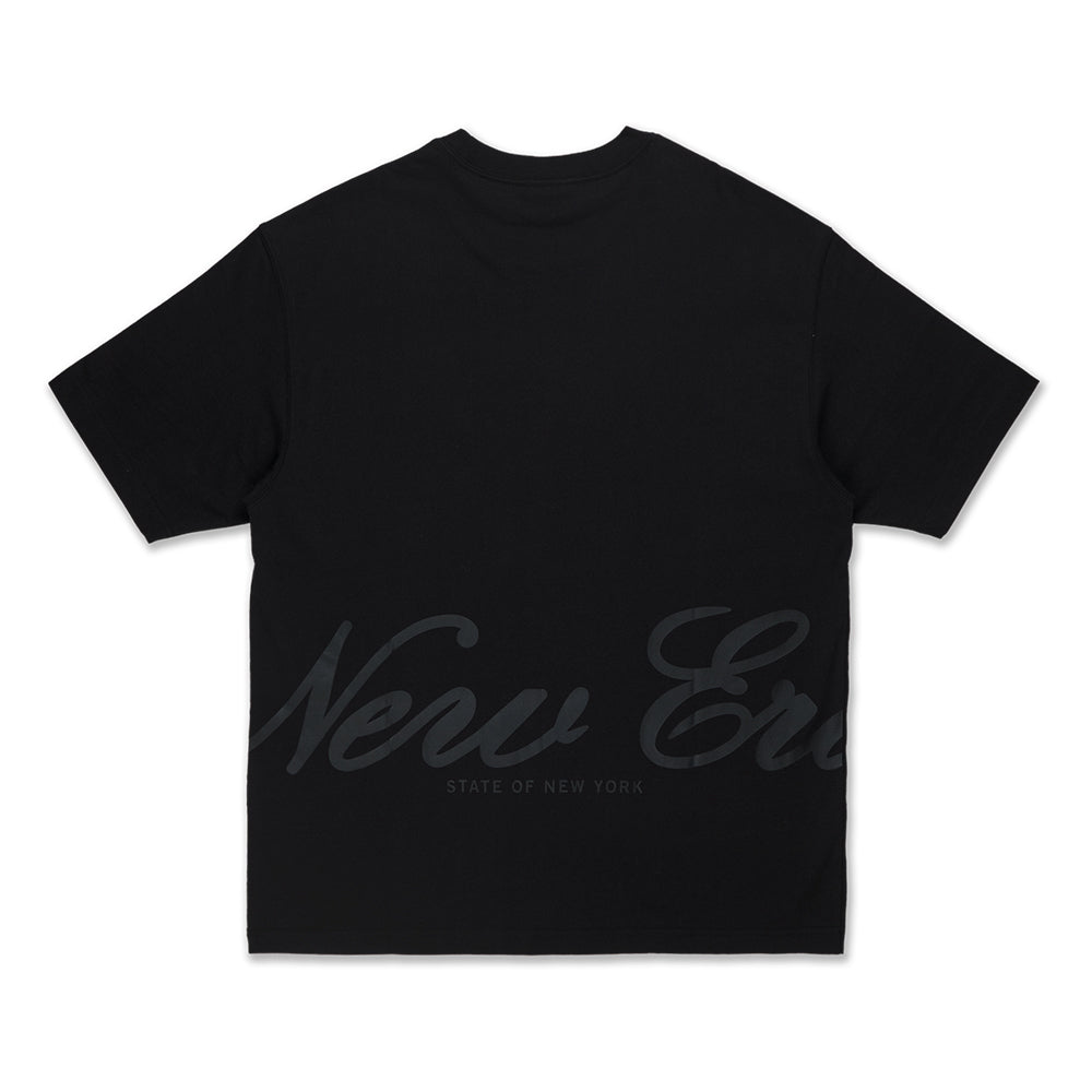 New Era Basic Script Black Oversized Short Sleeve T-Shirt