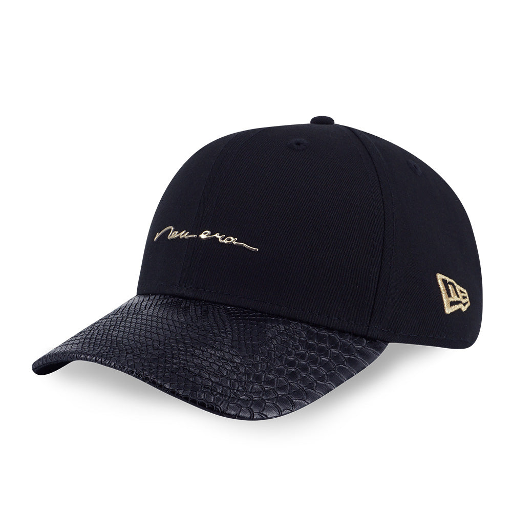 New Era Year of the Snake NE Script Black 9FORTY Adjustable Cap