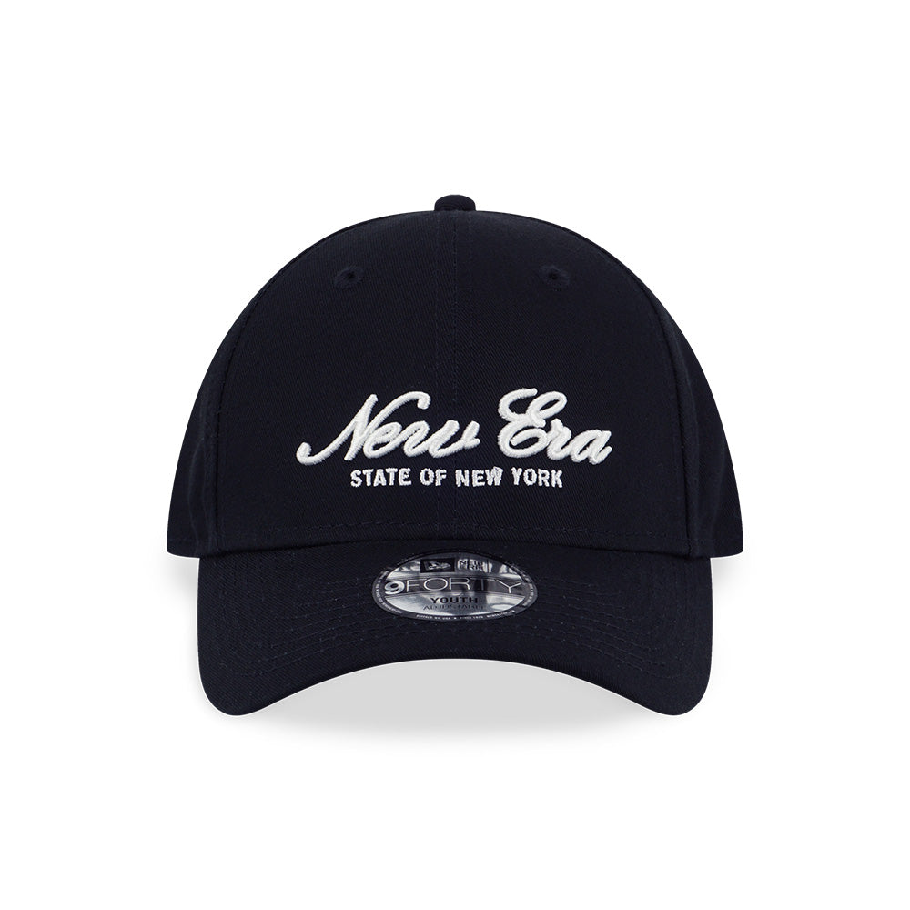 New Era Script Basic Black 9FORTY Adjustable Cap