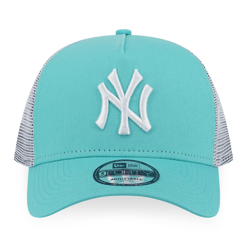 New Era New York Yankees MLB Color Era Arctic Teal 9FORTY A-Frame Trucker Cap