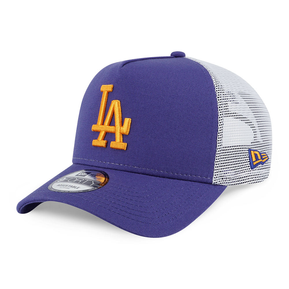 New Era Los Angeles Dodgers MLB color Era Ink Purple 9FORTY A-Frame Trucker Cap