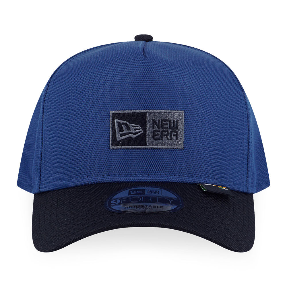 New Era Box Logo Cordura Mystery Blue 9FORTY A-Frame Snapback Cap