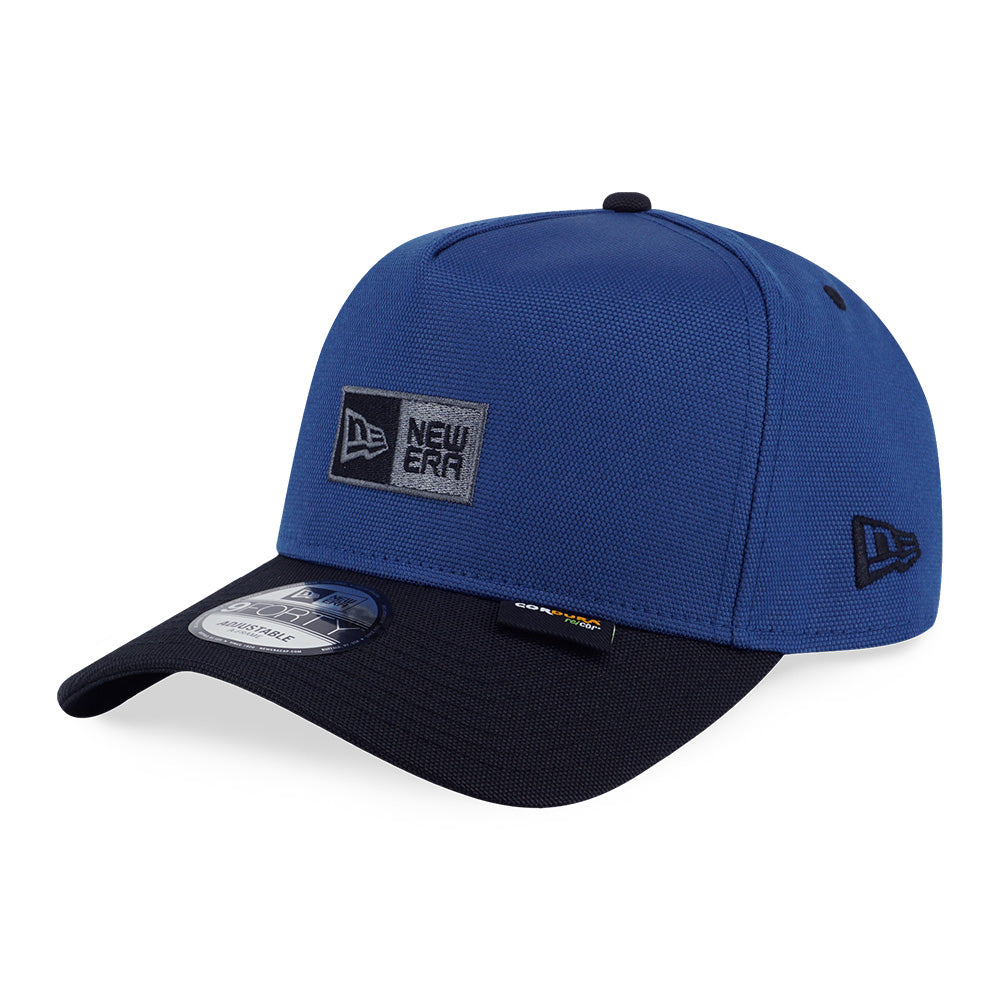 New Era Box Logo Cordura Mystery Blue 9FORTY A-Frame Snapback Cap