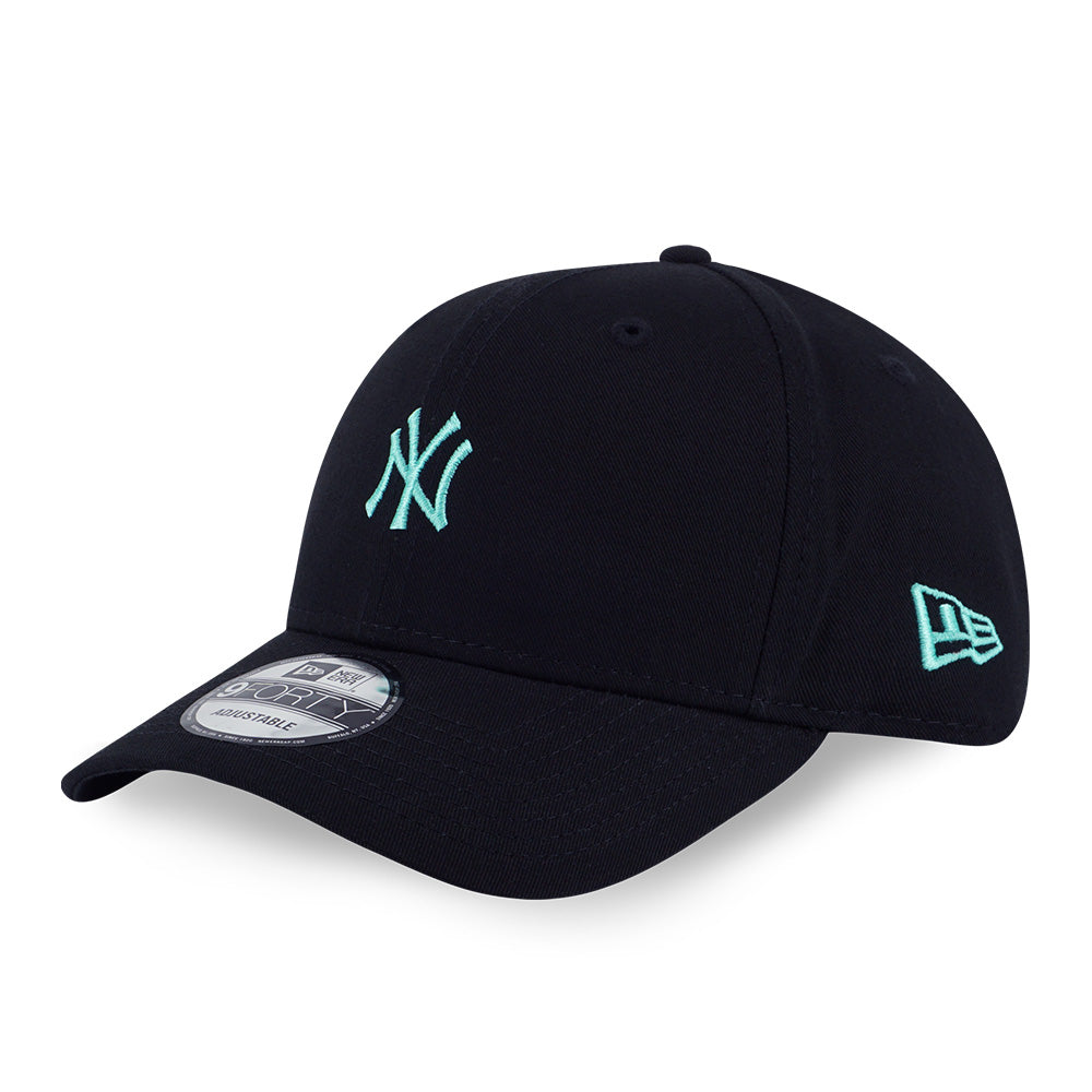 New Era New York Yankees MLB Color Era Mini Logo Black Teal 9FORTY Adjustable Cap