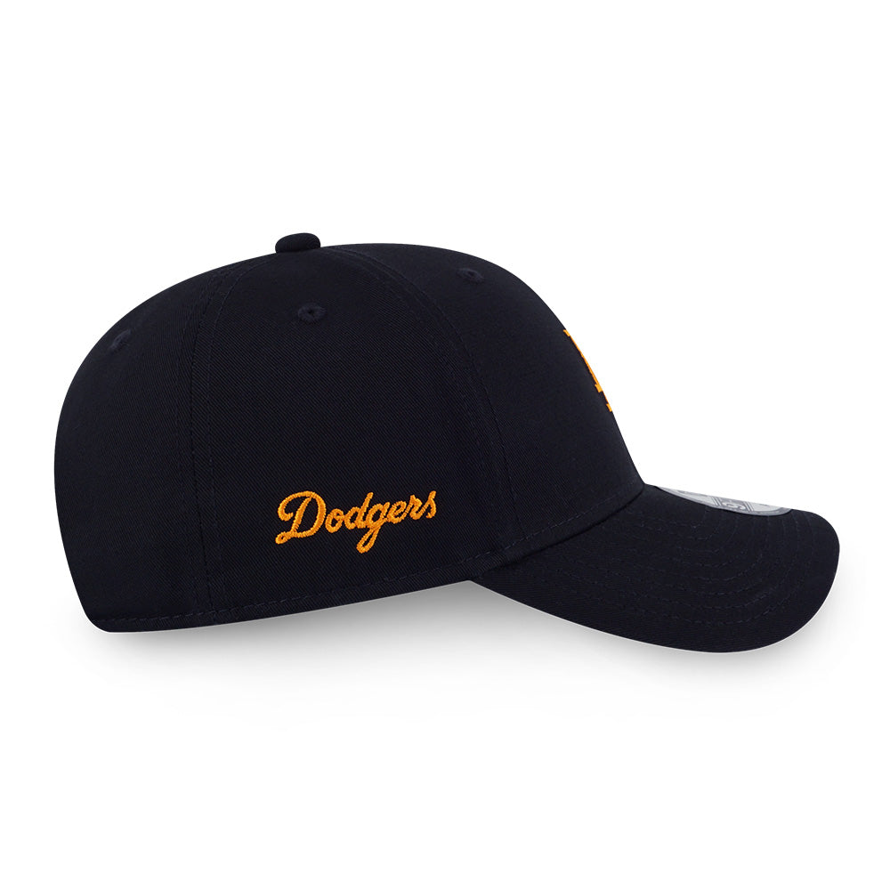 New Era Los Angeles Dodgers MLB Color Era Mini Logo Black Orange 9FORTY Adjustable Cap