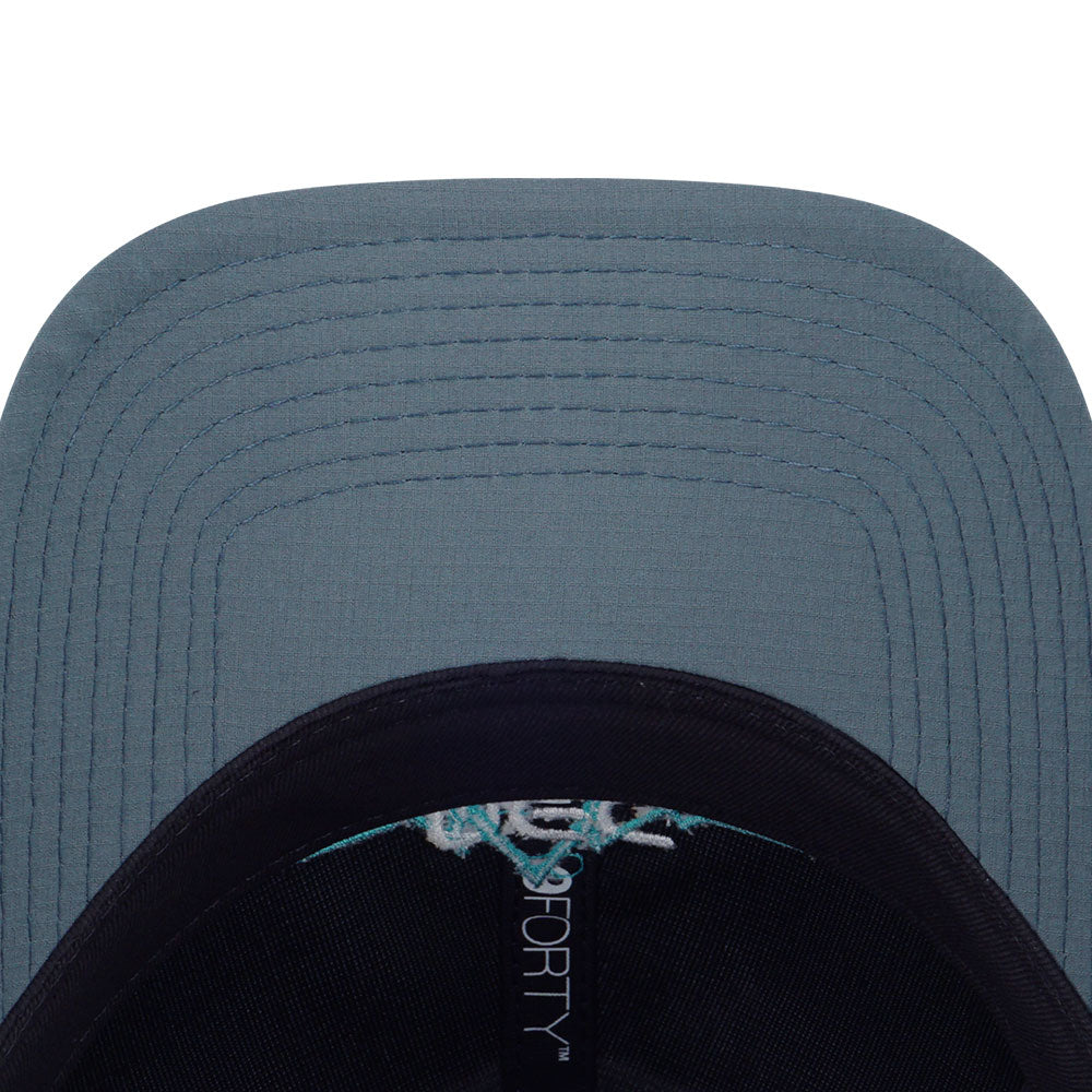 New Era NEC Wordmark Spring Wave Fest Dusty Teal 9FORTY Unstructured Metal Buckle Adjustable Cap