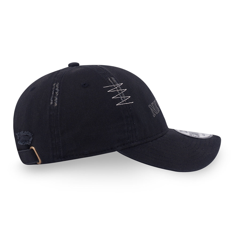 New Era Logo Washed Black 9FORTY Unstructured Adjustable Cap