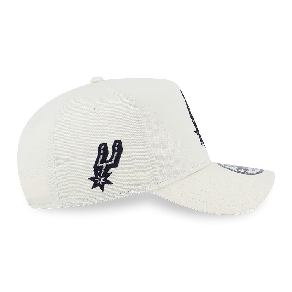 New Era San Antonio Spurs NBA Doodles Chrome White 9FORTY A-Frame Adjustable Cap