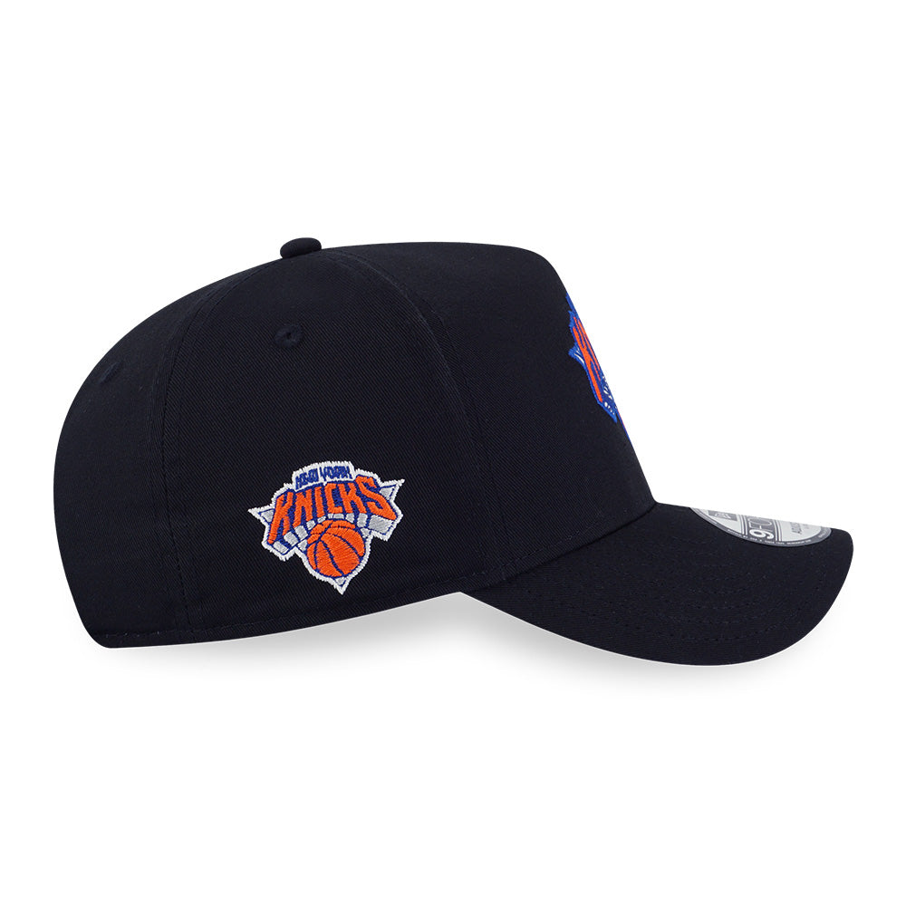 New Era New York Knicks NBA Doodles Black 9FORTY A-Frame Adjustable Cap