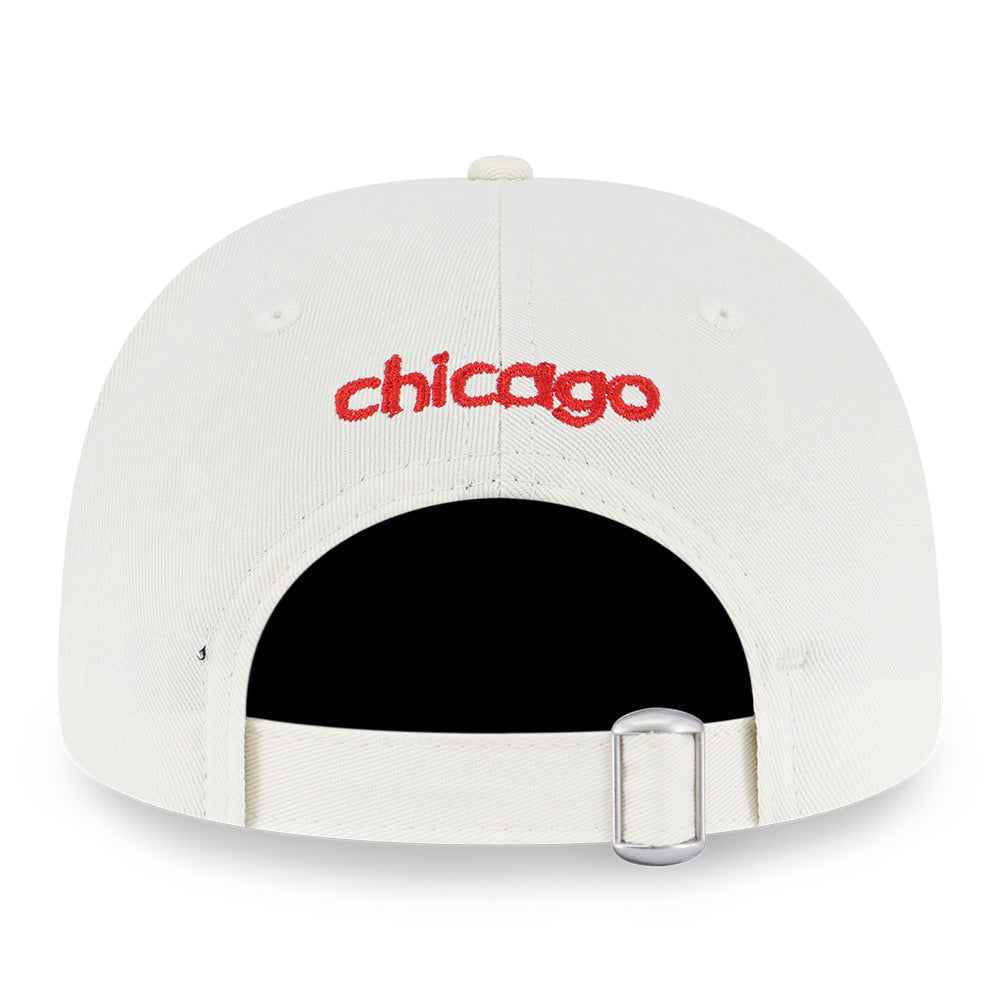 New Era Chicago Bulls NBA Doodles Chrome White 9FORTY A-Frame Adjustable Cap
