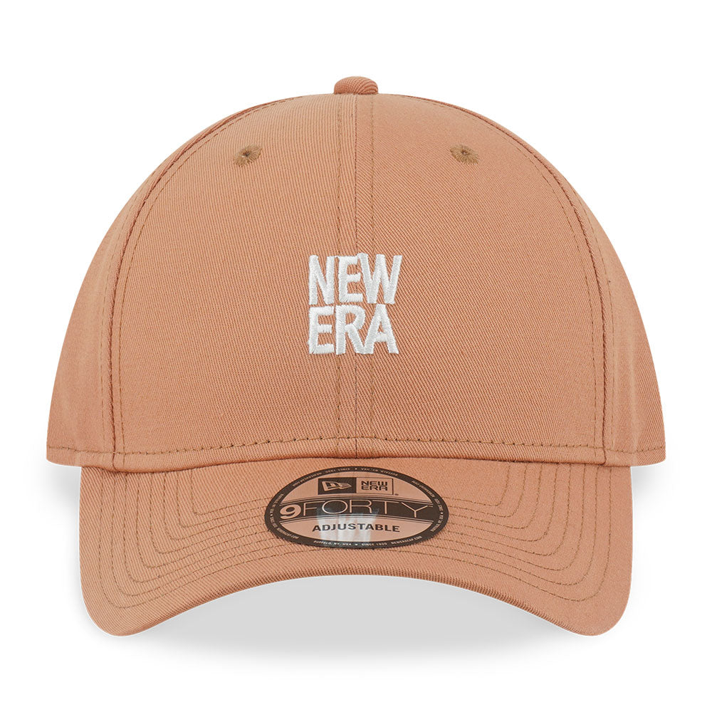 New Era Wordmark White Deep Sand 9FORTY Adjustable Cap