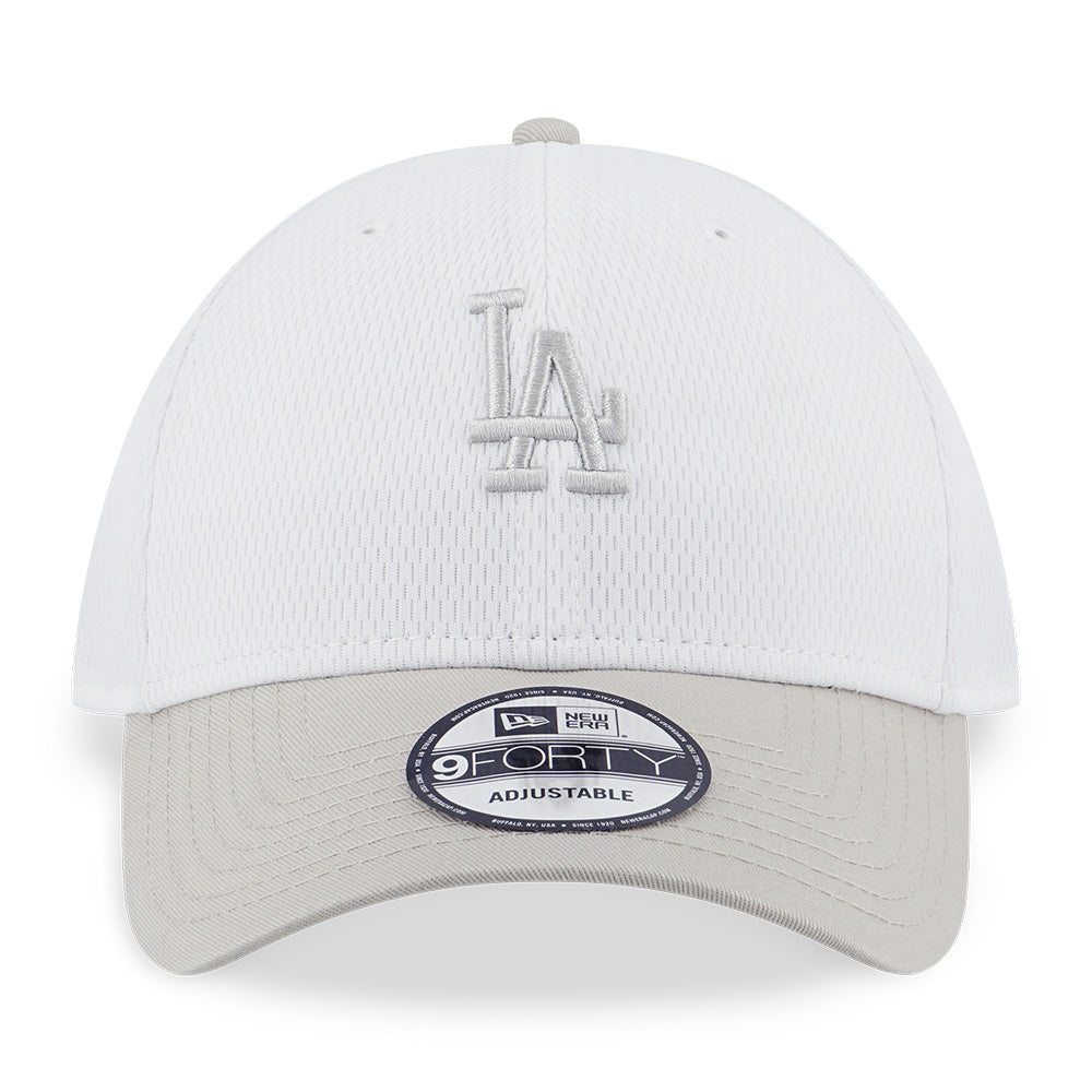 New Era Los Angeles Dodgers Dashmark Mini White Stone 9FORTY Adjustable Cap