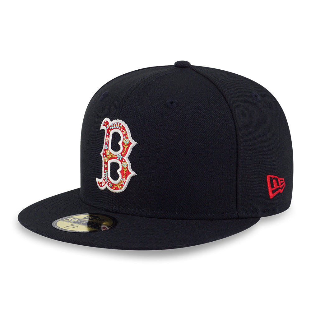 New Era Boston Red Sox MLB 5950 Pack Floral Infilled Black 59FIFTY FItted Cap