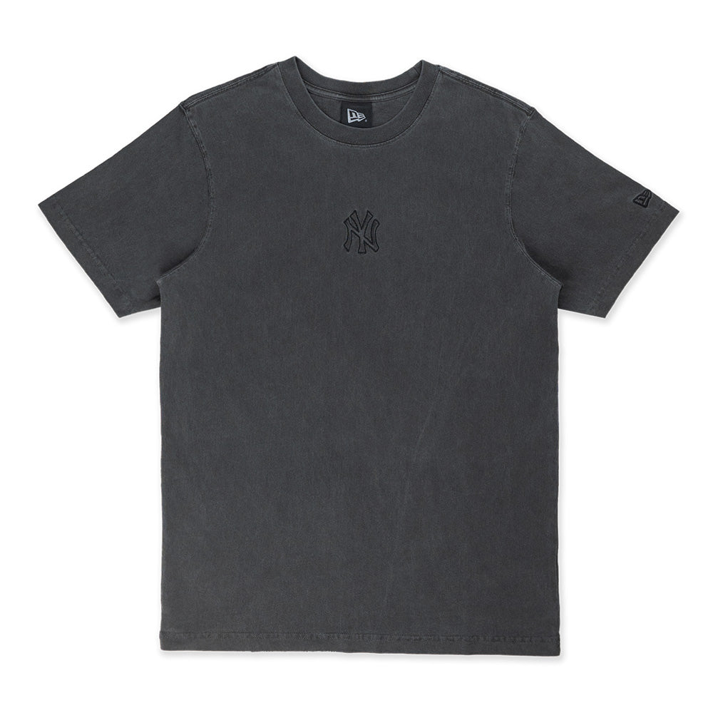 New Era New York Yankees MLB Logo Washed Graphite Short Sleeve T-Shirt