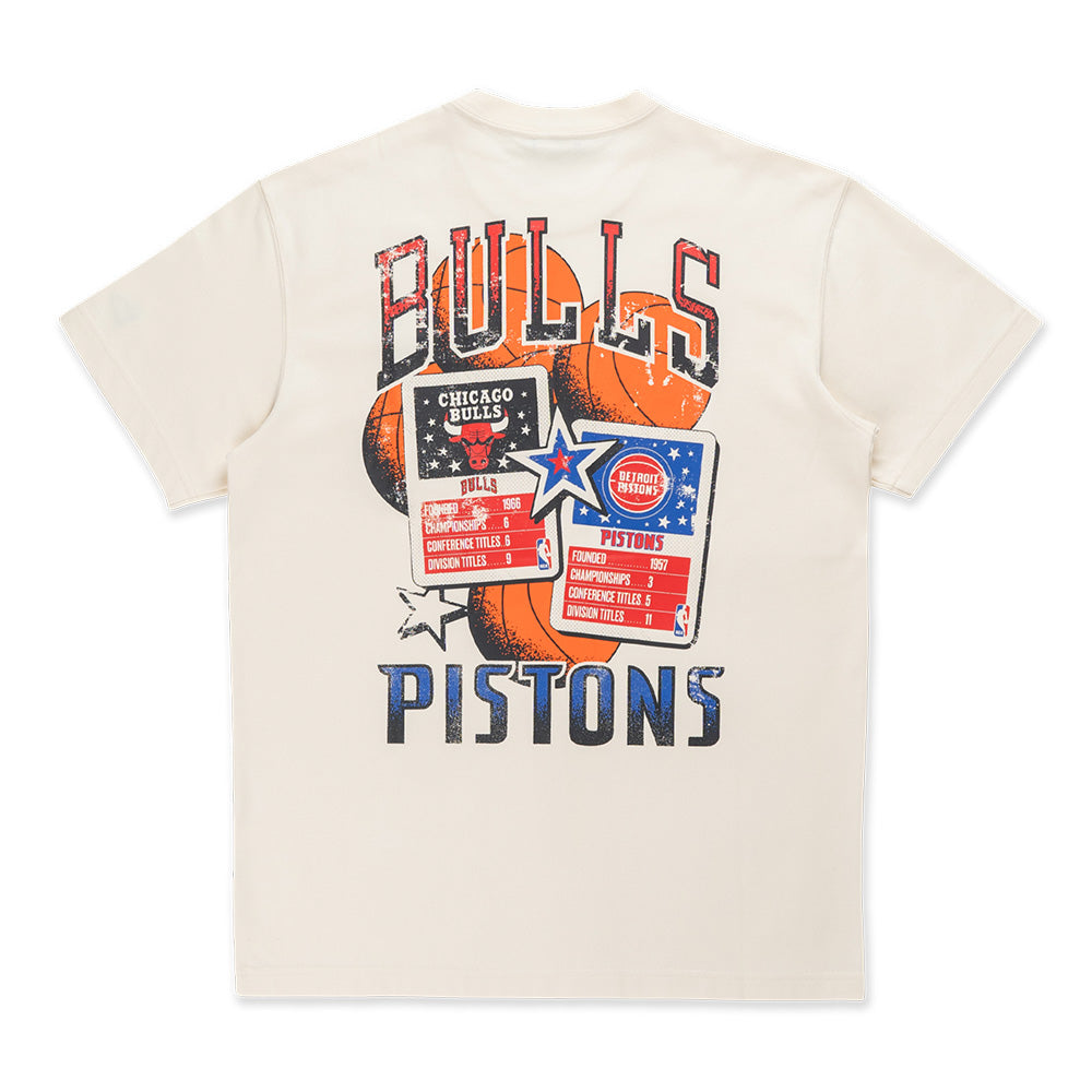 New Era NBA Rivals Bulls Vs Pistons Chrome White COOLERA Short Sleeve T-Shirt