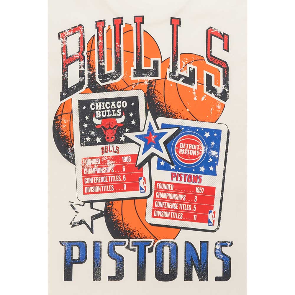 New Era NBA Rivals Bulls Vs Pistons Chrome White COOLERA Short Sleeve T-Shirt