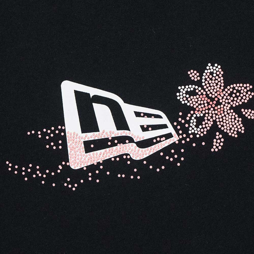 New Era Flag Floral Black Short Sleeve T-Shirt