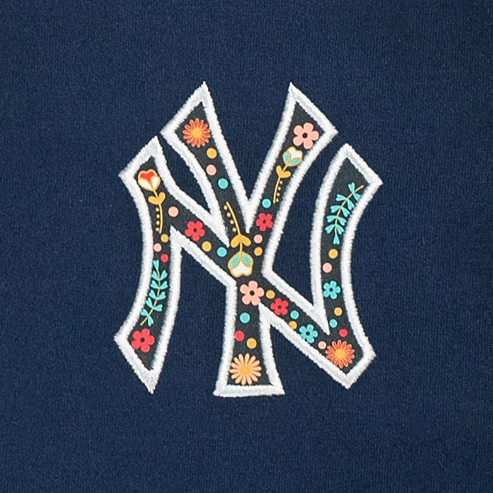 New Era New York Yankees MLB 5950 Pack Floral Infilled Oceanside Blue COOLERA Short Sleeve T-Shirt