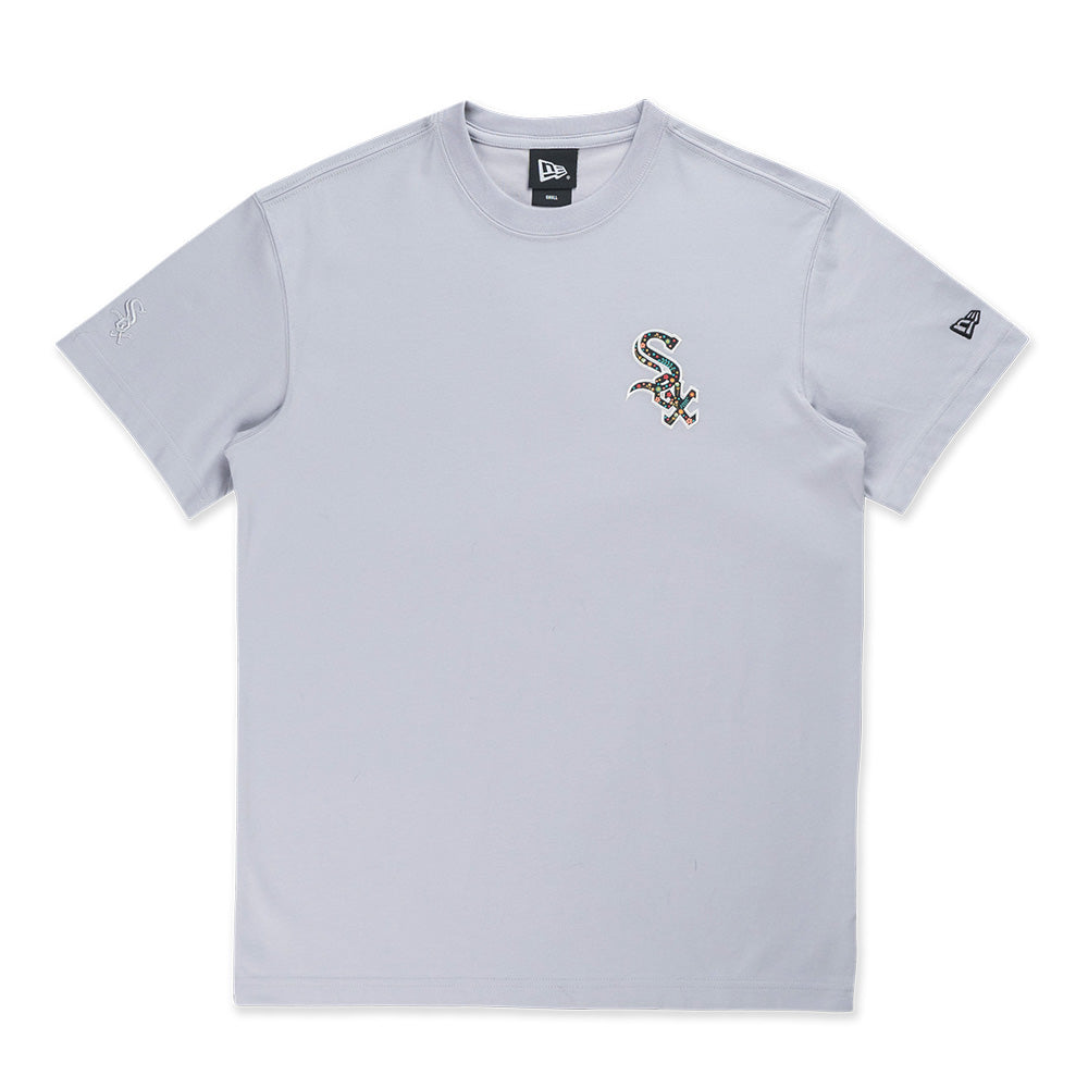 New Era Chicago White Sox MLB 5950 Pack Floral Infilled Dolphine Grey COOLERA Short Sleeve T-Shirt