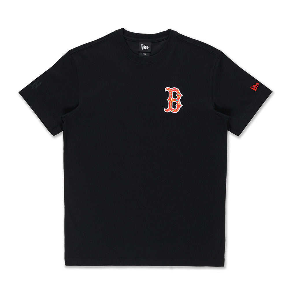 New Era Boston Red Sox MLB 5950 Pack Floral Infilled Black COOLERA Short Sleeve T-Shirt