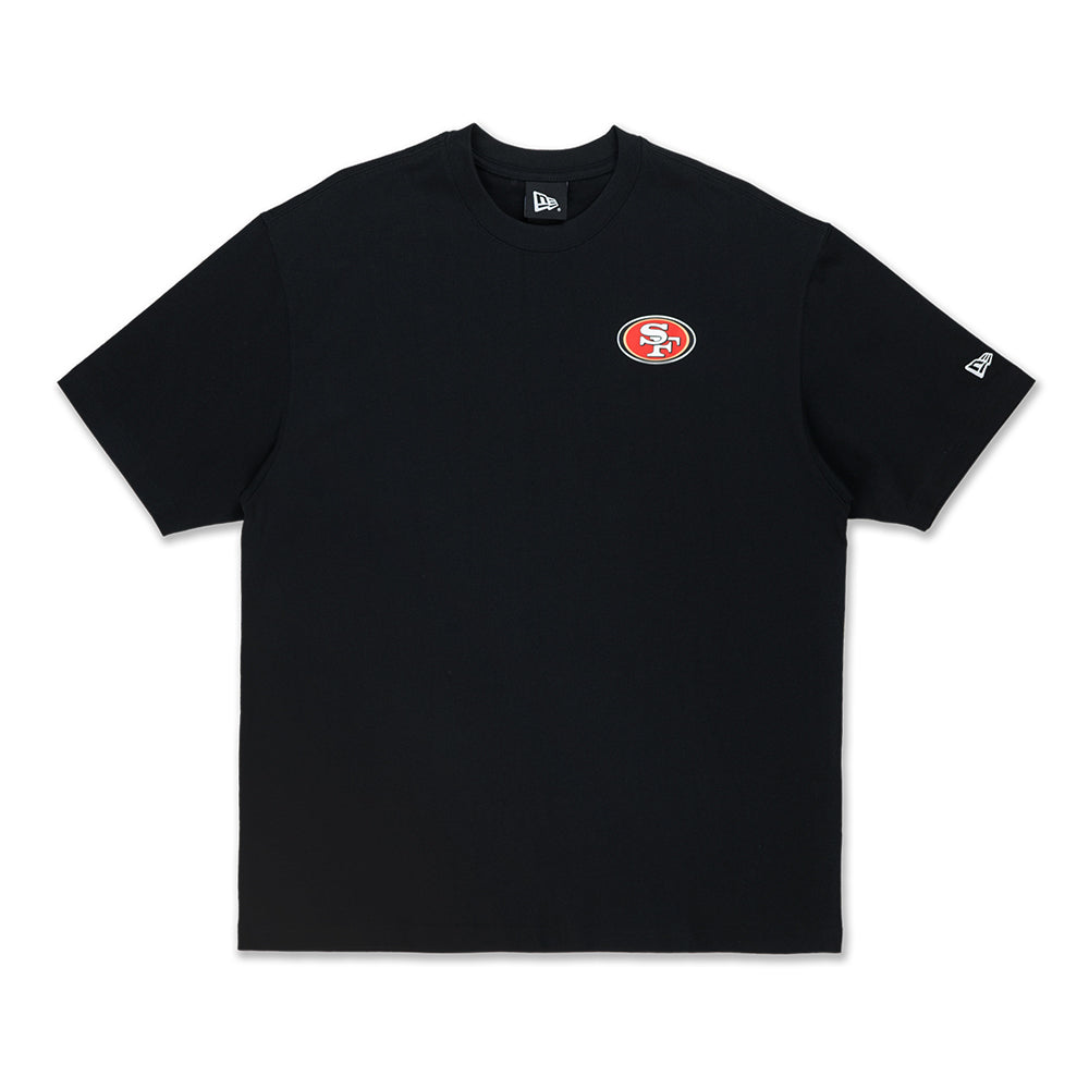 New Era San Francisco 49ers NFL Black Oversized Short Sleeve T-Shirt