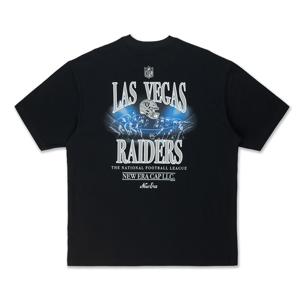 New Era Las Vegas Raiders NFL Black Oversized Short Sleeve T-Shirt