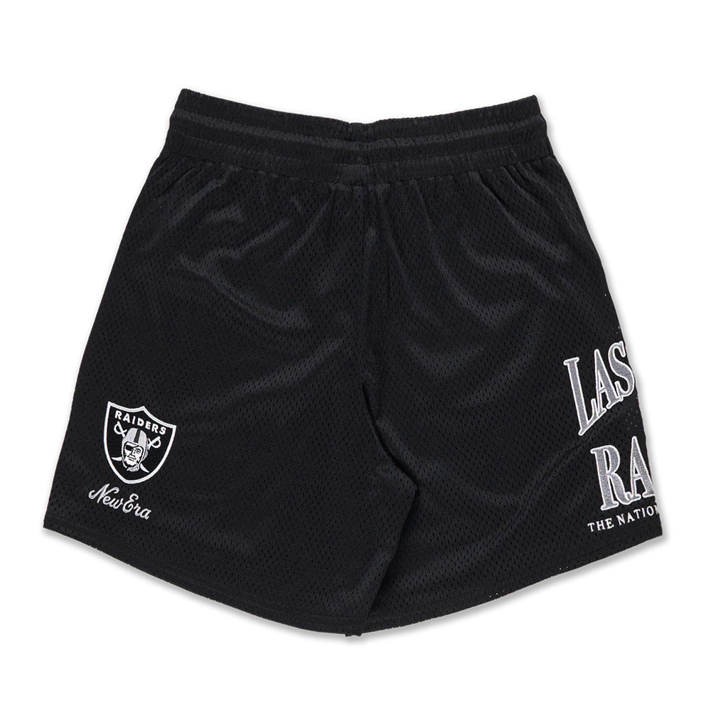 New Era Las Vegas Raiders NFL Black Mesh Active Shorts