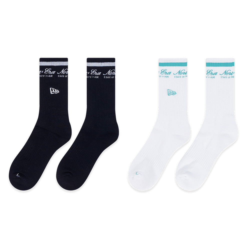 New Era Flag Basic Black and White Socks