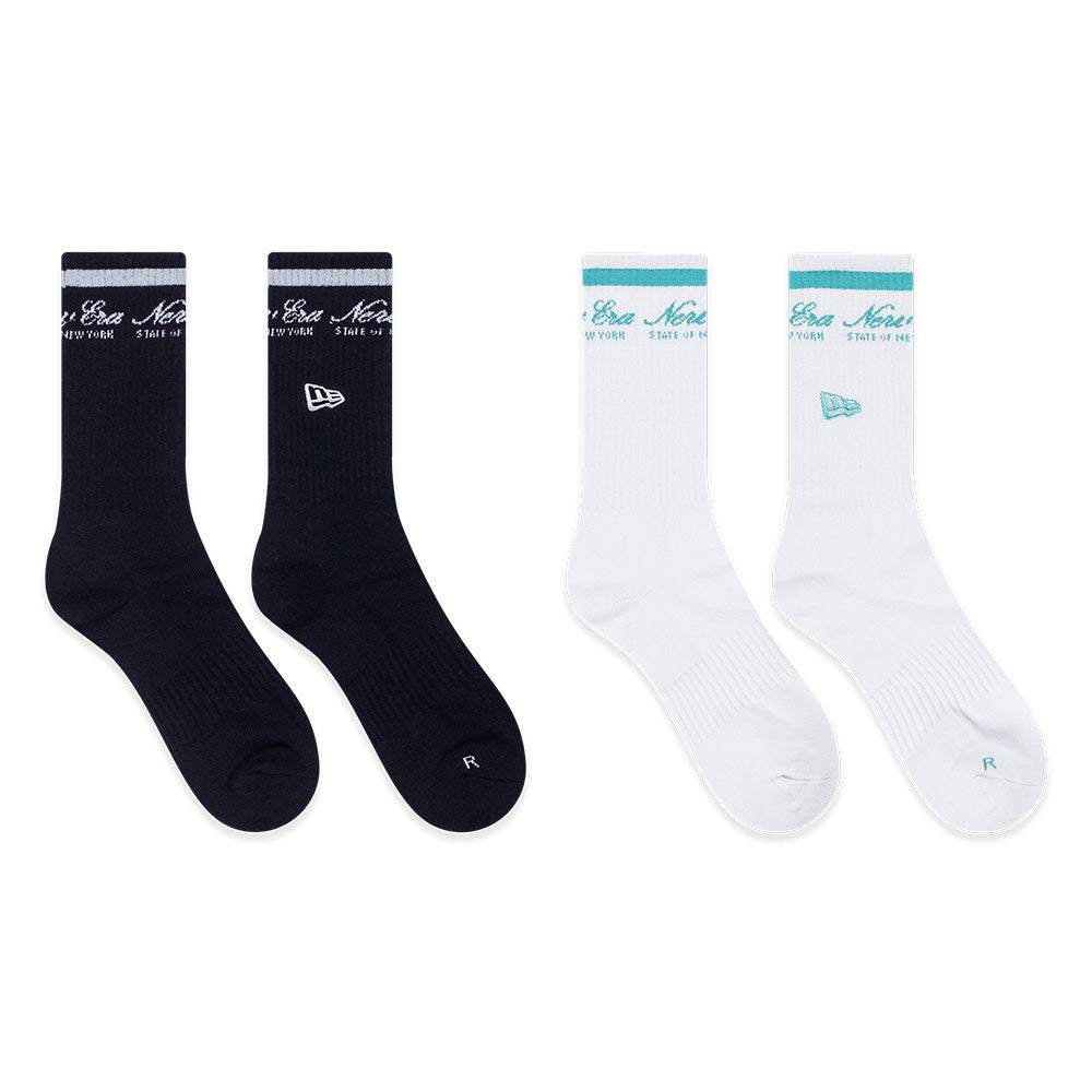 New Era Flag Basic Black and White Socks