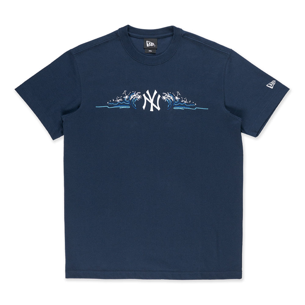 Tシャツ・カットソー New Era MLB New York Yankees Neon Logo T-Shirt Evening Blue Tシャツ・カットソー New Era MLB New York Yankees Neon Logo T