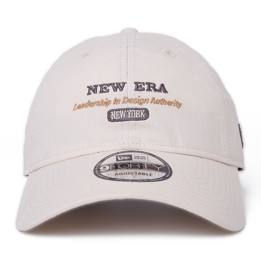 New Era Wordmark Engineered Comfort Ivory 9FORTY Unstructured Adjustable Cap