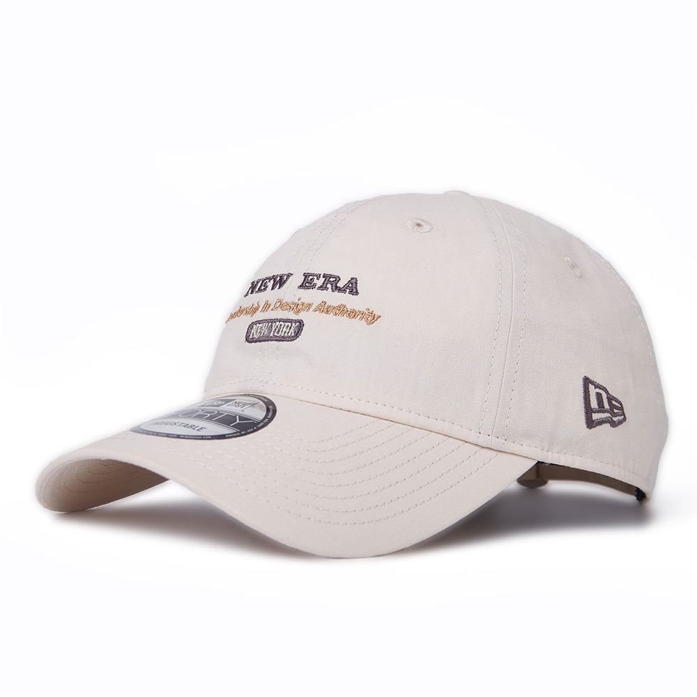 New Era Wordmark Engineered Comfort Ivory 9FORTY Unstructured Adjustable Cap