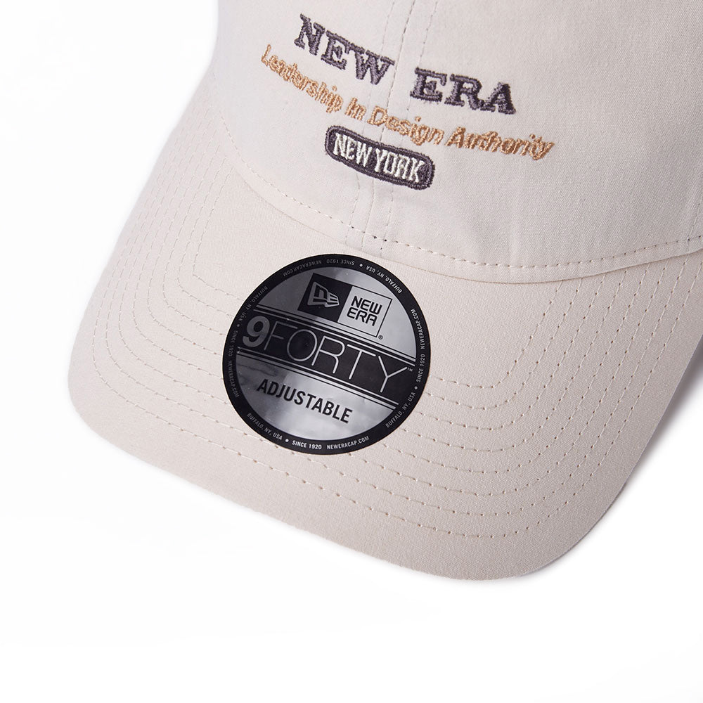 New Era Wordmark Engineered Comfort Ivory 9FORTY Unstructured Adjustable Cap