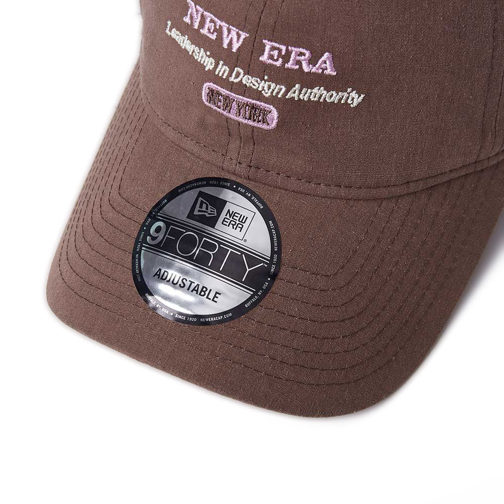 New Era Wordmark Engineered Comfort Brown 9FORTY Unstructured Adjustable Cap