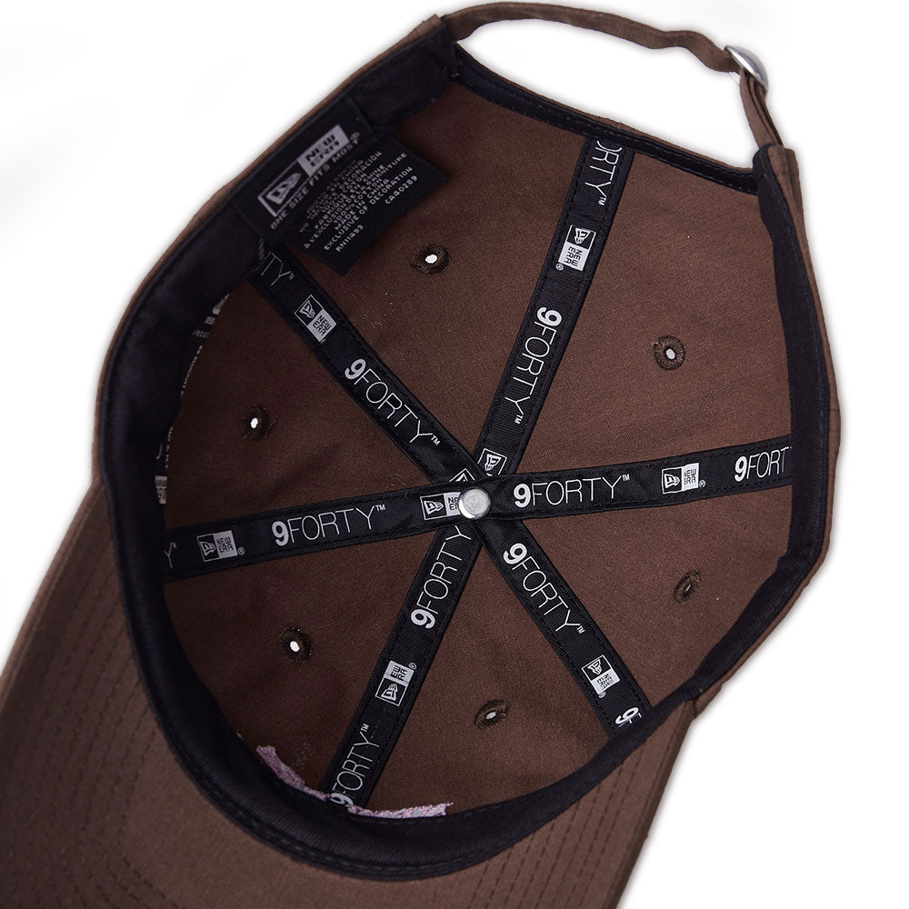 New Era Wordmark Engineered Comfort Brown 9FORTY Unstructured Adjustable Cap